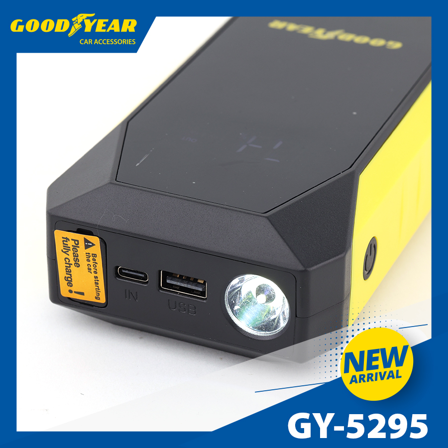 Bộ kích điện GOODYEAR GY-5295 12V 10000mAh - 500A - 37Wh - 2.5A mặt đồng hồ điện tử