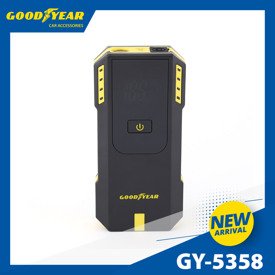 Bộ kích điện GOODYEAR GY-5358 12V 12000mAh - 670A - 44.4Wh - 3.0A mặt đồng hồ điện tử