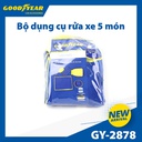 Bộ dụng cụ rửa xe 5 món GOODYEAR GY-2878 (chổi rửa mâm xe, khăn 40*40, muốt đánh bóng, găng tay, muốt rửa xe)