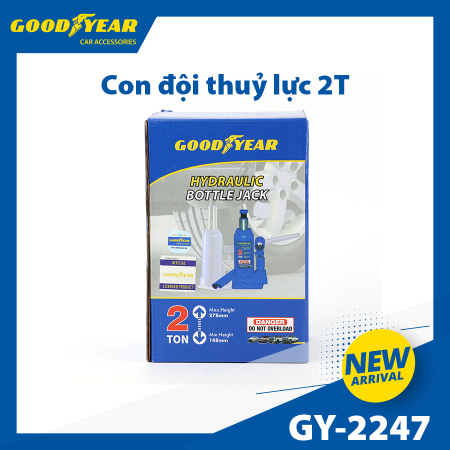 Con đội thủy lực đứng GOODYEAR GY-2247 2T cao 148-278mm立頂