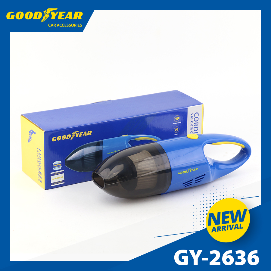 Máy hút bụi mini không dây GOODYEAR GY-2636 9V-76.8W - 6.1Kpa-2000mAh-cổng sạc USB