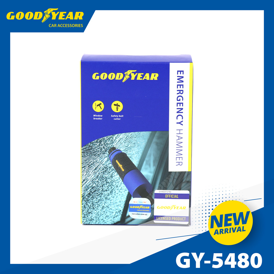 Búa thoát hiểm GOODYEAR GY-5480 (phá kính + cắt dây an toàn)