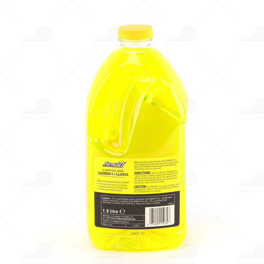 Nước rửa xe có chất đánh bóng Formula 1 ( Wash & wax ) 1.9L #615032