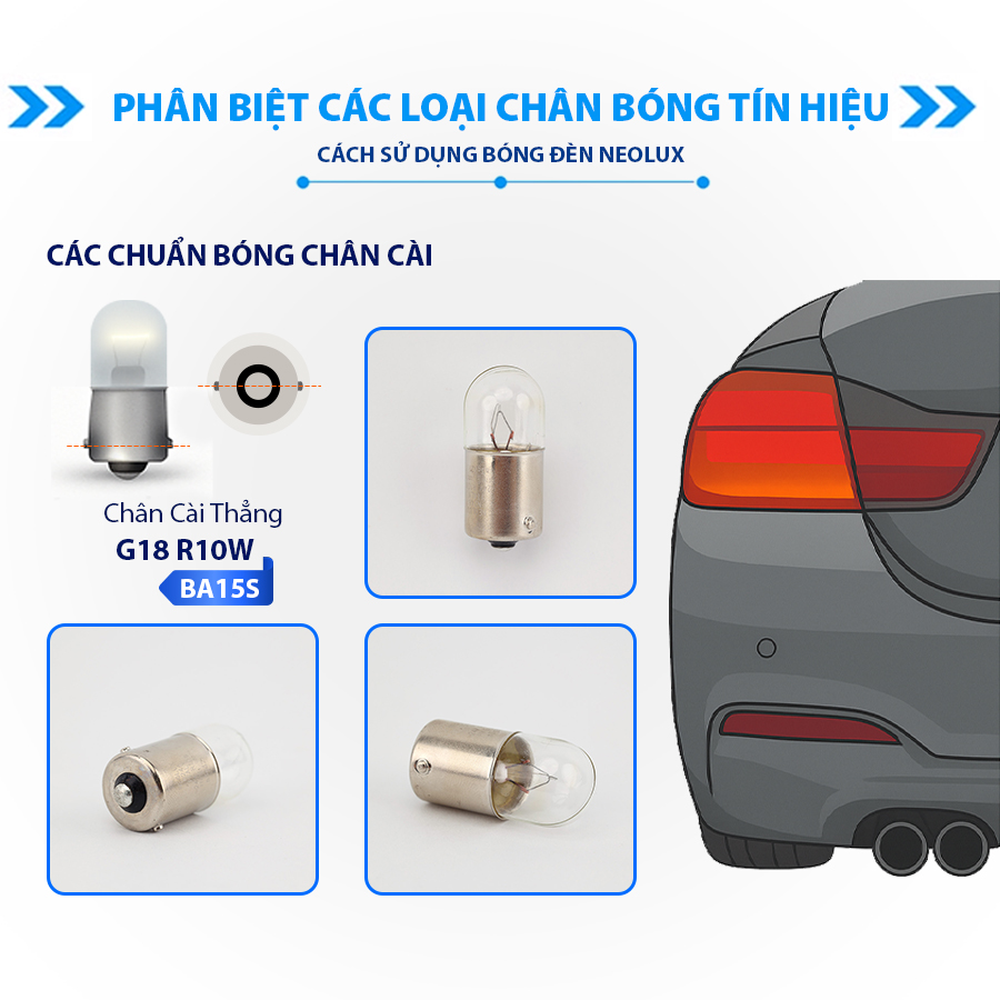 Bóng xi nhan 1 tim G18 (chân thẳng) 24V 10W (BA15S) N246 Hiệu NEOLUX ...