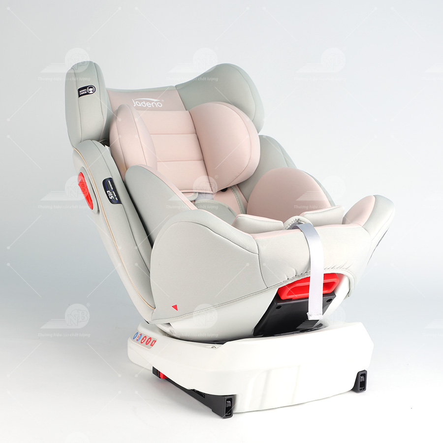 Ghế an toàn cho trẻ em trong xe hơi kiểu ISOFIX xoay 360 độ QM-360A Hồng
