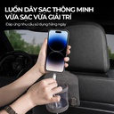 CIND BO-L021 (Xám) Móc treo đôi + đựng ly sau ghế (da)