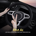 Bao vô lăng CIND PU+TPE kiểu D E011D Size M đen/đen