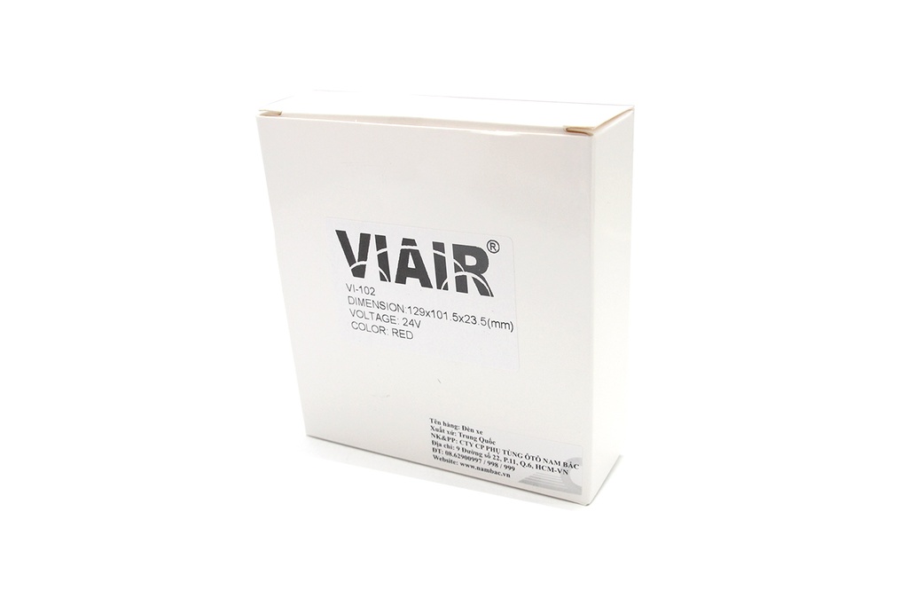 Đèn hông chữ nhật nhỏ VIAIR VI-102-24V đỏ 104*93*23.5mm 2PCS/SET