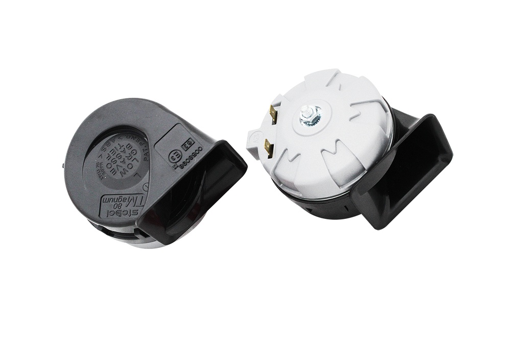 Kèn ốc Magnum Stebel (đen) 12V (11452139) có nắp có rờ le