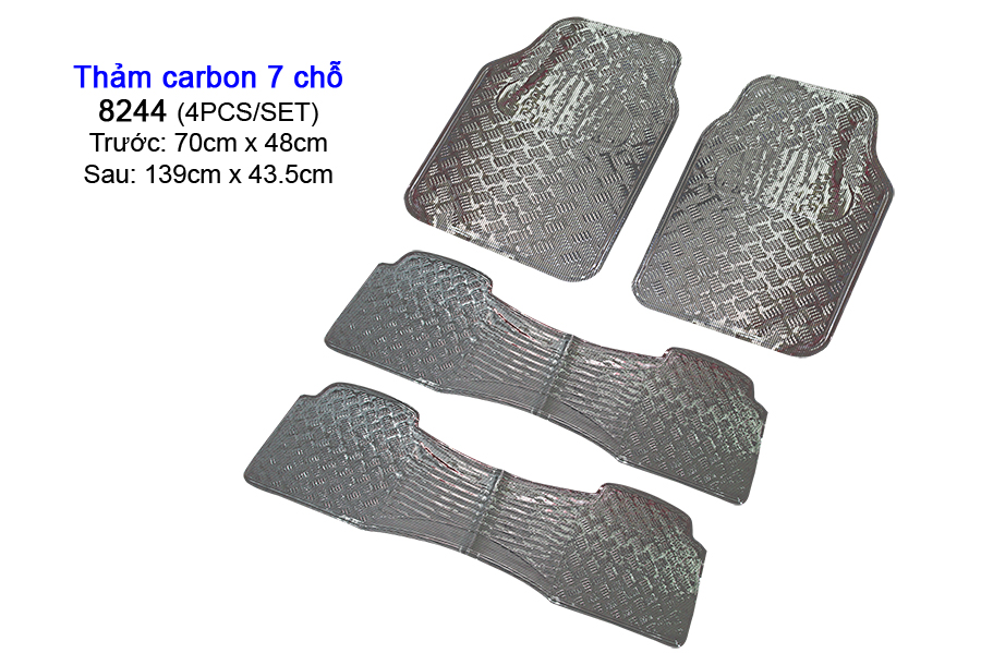 Lót sàn Carbon NB 7 chỗ NO. 8244 (2Front:71.5x46cm  2Rear :139x43.5cm  ) 
4PCS/SET