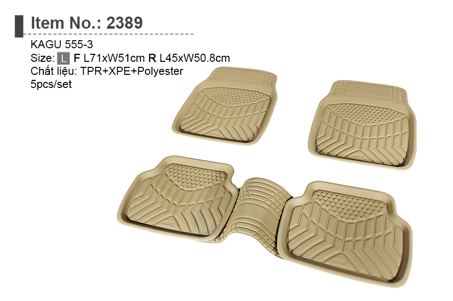 Lót sàn chống trượt 3D thần kỳ (2389-2F3R/Kem)