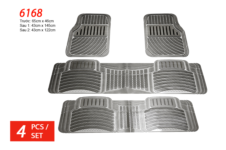 Lót sàn nhựa Packy Poda 6168 (Đen) 4PCS/SET