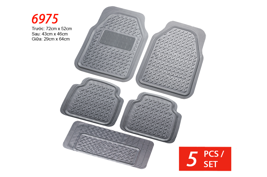 Lót sàn nhựa Packy Poda 6975 (Xám) 5PCS/1SET