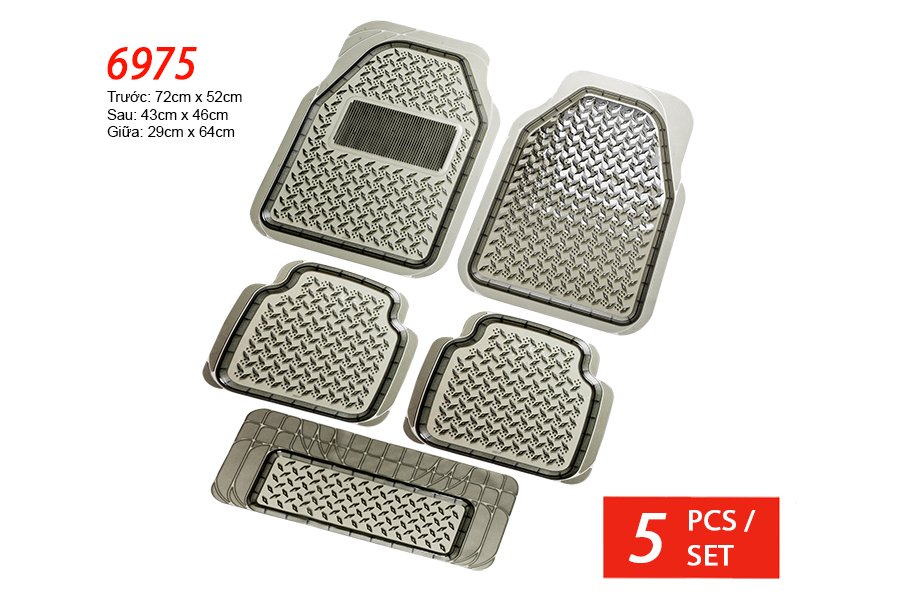 Lót sàn nhựa Packy Poda 6975 (Đen) 5PCS/1SET