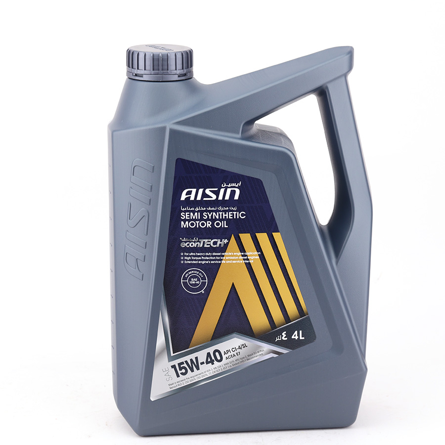 Nhớt Động Cơ Aisin 15W-40 CI4/SL Semi Synthetic 4 Lít ECSI1544P