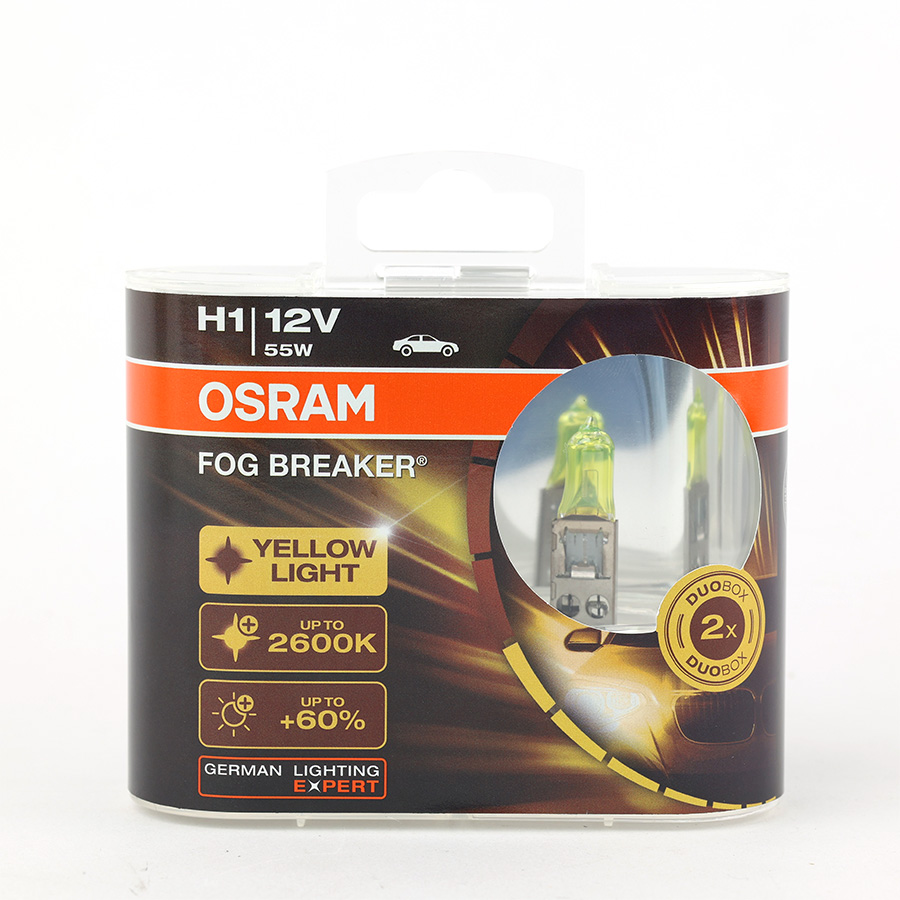 Bóng Halogen Phá Sương H1 12V 55W P14.5S 62150FBR-HCB Yellow Hiệu Osram