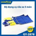 Bộ dụng cụ rửa xe 5 món GOODYEAR GY-2878 (chổi rửa mâm xe, khăn 40*40, muốt đánh bóng, găng tay, muốt rửa xe)