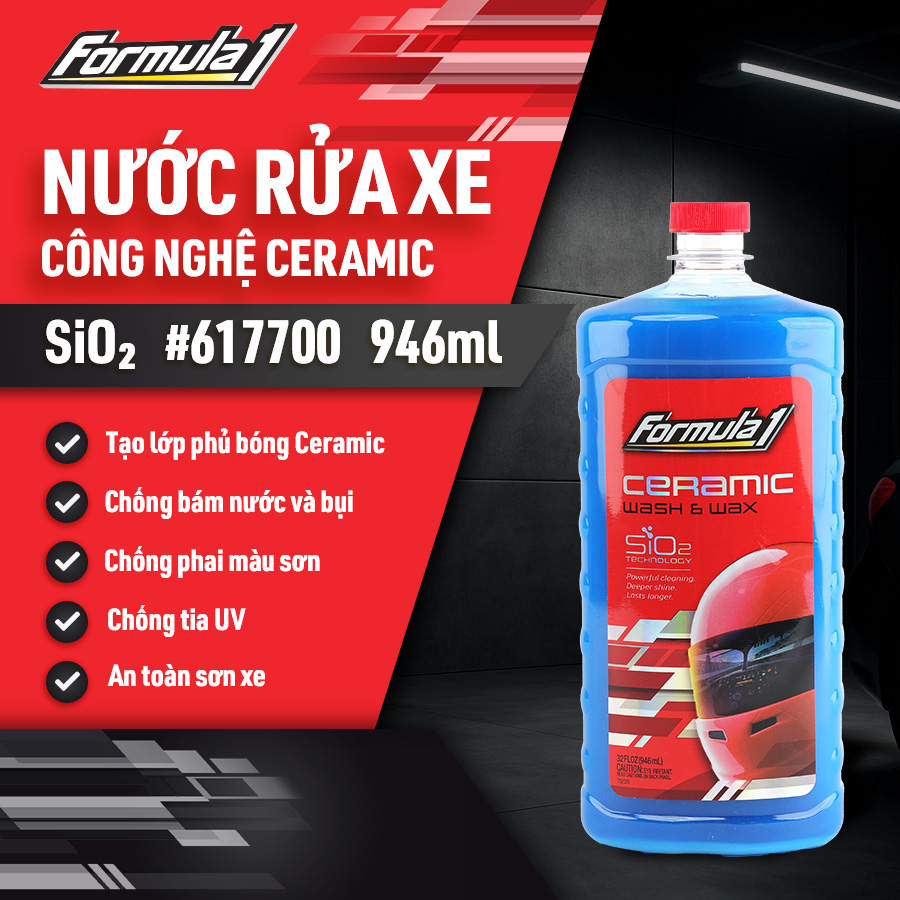 Nước rữa xe có đánh bóng Ceramic đậm đặc Formula 1 (946ml) # 617700