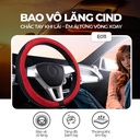 Bao vô lăng CIND PU+TPE E011 size M đen/đỏ