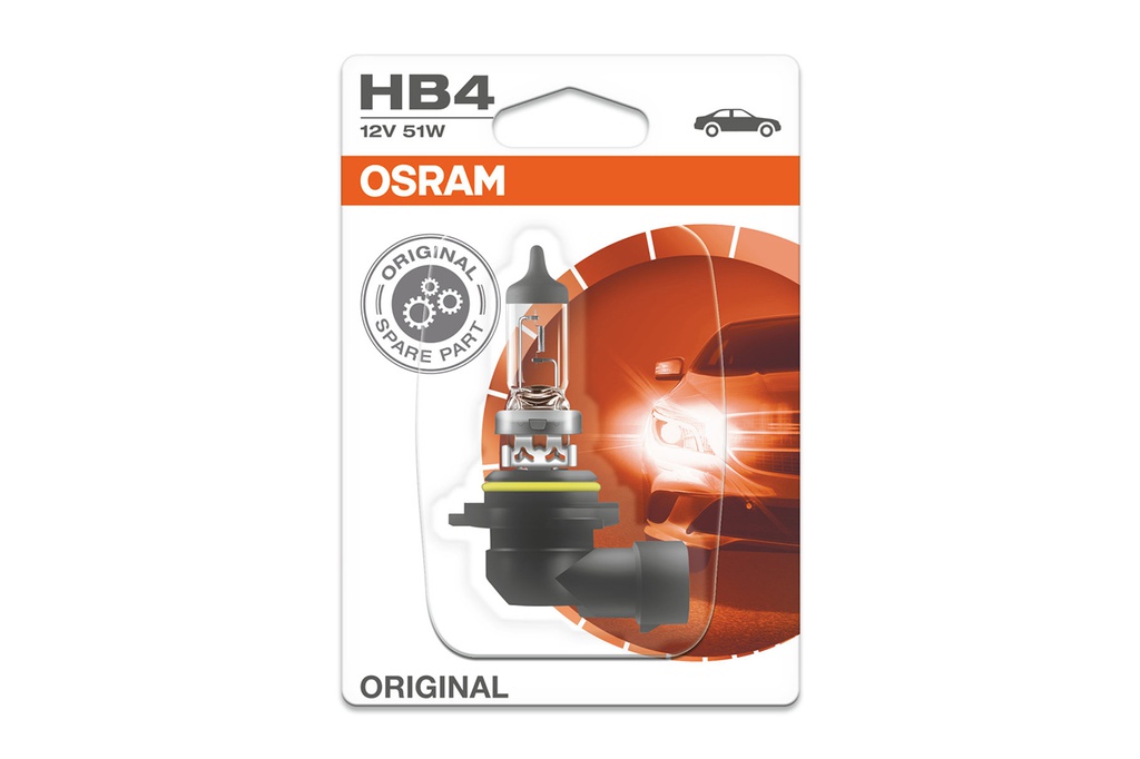 Bóng Halogen Original HB4 12V 51W (Chân Cong) 9006-01B Hiệu Osram