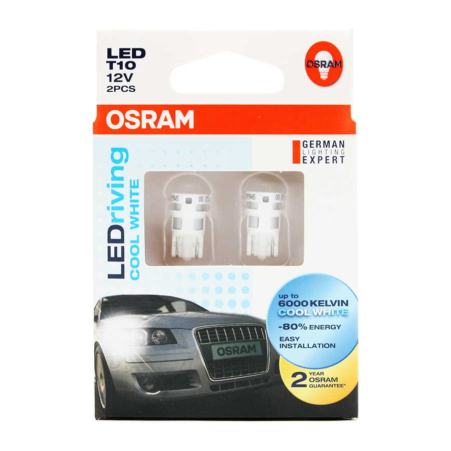 Bóng Led Chân Ghim Nhỏ Standard Retrofit W5W 12V Màu Trắng Cool 2880CW Hiệu Osram