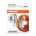 Bóng đèn sau 2 tim S25 (P21/5W) - 12V 21/5W (chân cao thấp) 7528-02B (BAY15D) Hiệu Osram