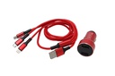 Multi-function mobile phone charger C74+線 4.8A-12V-24V Red