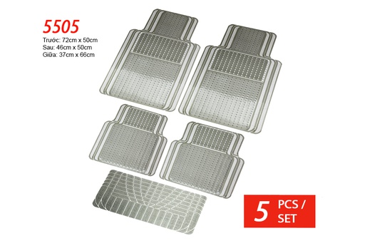 [TXPA5505D] Lót sàn nhựa Packy Poda 5505 (Đen) 5PCS/1SET