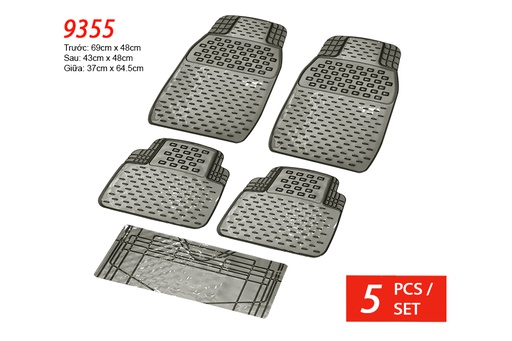 [TXPA9355D] Lót sàn nhựa Packy Poda 9355 (đen) 5PCS/1SET