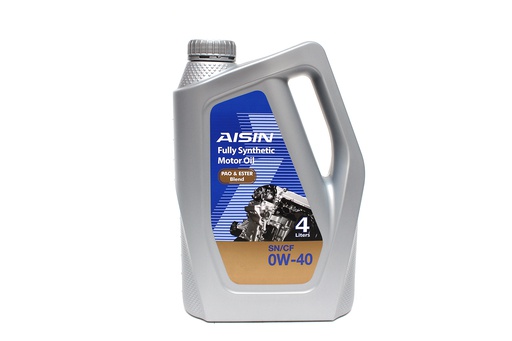 [9NAESEN0044P] AISIN evonTECH+ Fully Synthetic Motor Oil (PAO Ester Blend) 0W-40 SN/CF 