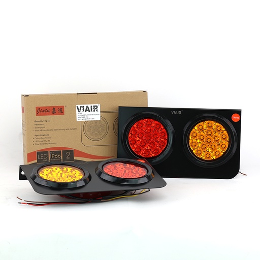 [DXVI00224] khung 2 đèn Led VIAIR VI-002-24V 2PCS/SET đỏ vàng