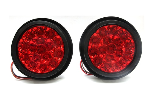 [DXVI00112D] Đèn Led tròn VIAIR (không khung) VI-001-12V đỏ ₵ 130*45mm 2PCS/SET