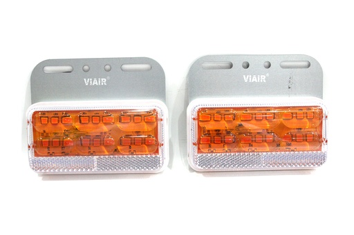 [DXVI10312V] Đèn hông chữ nhật lớn 4D gương cầu VIAIR VI-103-12V vàng 129*101.5*23.5mm 2PCS/SET