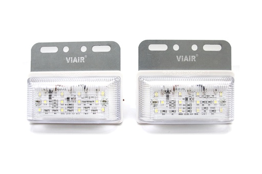 [DXVI10224T] Đèn hông chữ nhật nhỏ VIAIR VI-102-24V trắng 104*93*23.5mm 2PCS/SET