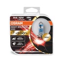 Bóng Halogen Tăng Sáng 200% Night Breaker H4 12V 55W 64193NB200-HCB Hiệu Osram