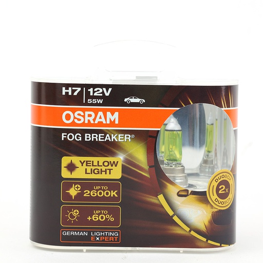 [BDO62210FBRHCB] Bóng Halogen Phá Sương H7 12V 55W PX26D 62210FBR-HCB Yellow Hiệu Osram