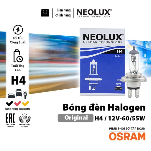 [BDNLXH412VN472] Bóng H4 N472 12V - 60/55W NEOLUX