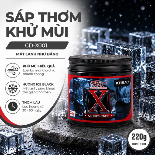 [DTATLCDX004] Sáp  thơm khử mùi X-GEL CIND CD-X004 ICE BLACK