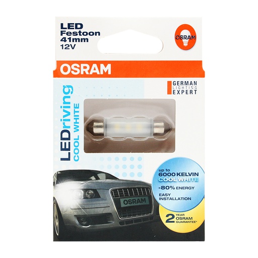 [BDOSV8512V6441CW] Bóng Led Cana Dài Standard Retrofit C5W 12V Màu Trắng Cool 6441CW Hiệu Osram