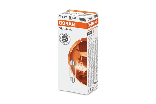 [BDOSV8524V6423] Bóng Cana Trung Original C5W SV8.5 24V 5W 6423 Hiệu Osram