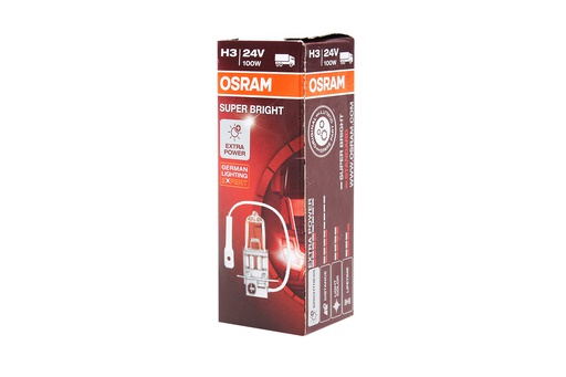 [BDOH324V62243SB] Bóng Halogen Super Bright H3 24V 100W 62243SB Hiệu Osram