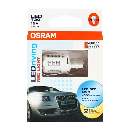 [BDOT2012V7705R] Bóng Led Chân Ghim Nhỏ Standard Retrofit W21W 12V Màu Đỏ 7705R Hiệu Osram