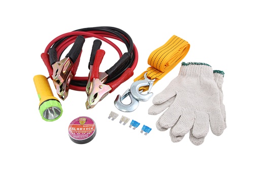 [DSBHLB209] Bộ dây sạc bình LB-209 (5 món: dây sạc bình , dây kéo xe, cầu chì, bao tay, đèn pin)